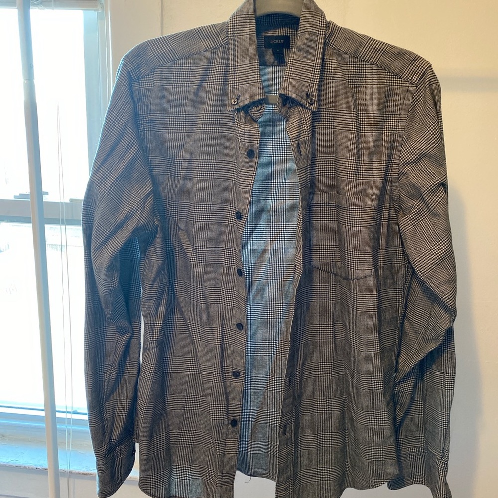 J Crew Glenplaid cotton button-down